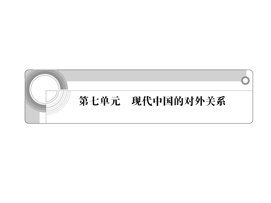 2012学案与评测历史人教版 必修1第七单元 现代中国的对外关系（课件）.ppt_第1页