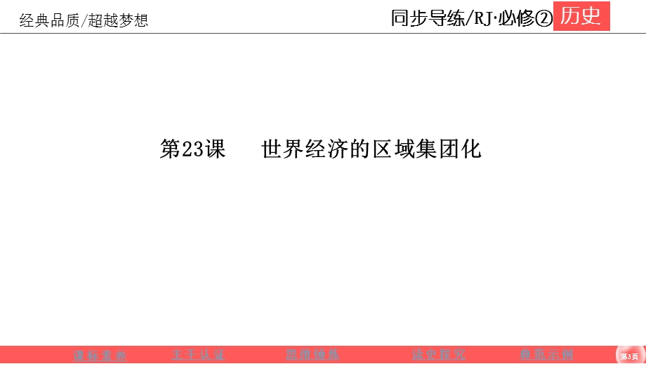 2019-2020学年人教版历史必修二同步导练课件：8-23　世界经济的区域集团化 .ppt_第3页