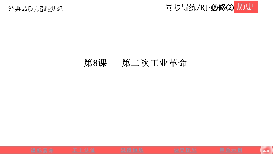 2019-2020学年人教版历史必修二同步导练课件：2-8　第二次工业革命 .ppt_第3页