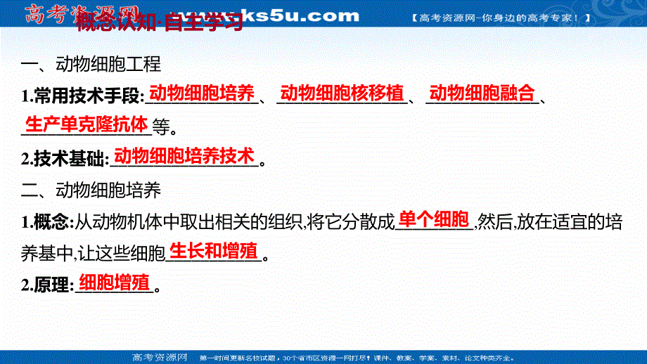 2021-2022学年人教版生物选修3课件：专题2 2-2-1动物细胞培养和核移植技术 .ppt_第3页