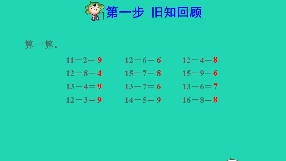 2022一年级数学下册 第2单元 20以内的退位减法第5课时 有多余条件的解决问题课前预习课件 新人教版.pptx_第2页