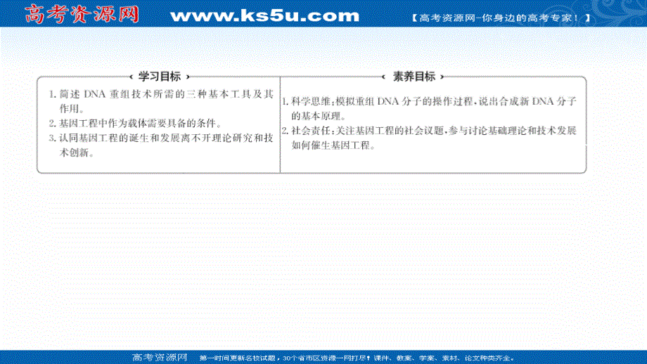 2021-2022学年人教版生物选修3课件：专题1 1-1DNA重组技术的基本工具 .ppt_第2页