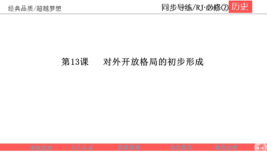 2019-2020学年人教版历史必修二同步导练课件：4-13　对外开放格局的初步形成 .ppt_第3页