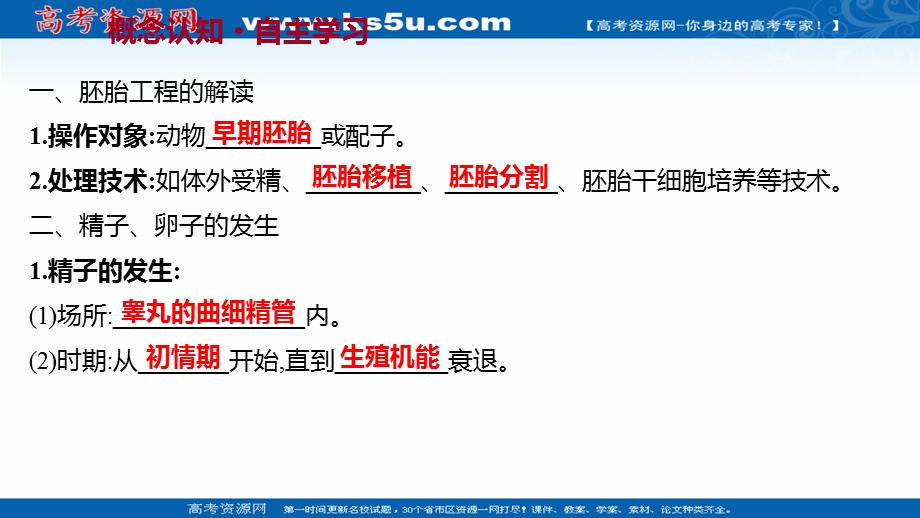 2021-2022学年人教版生物选修3课件：专题3 3-1体内受精和早期胚胎发育 .ppt_第3页