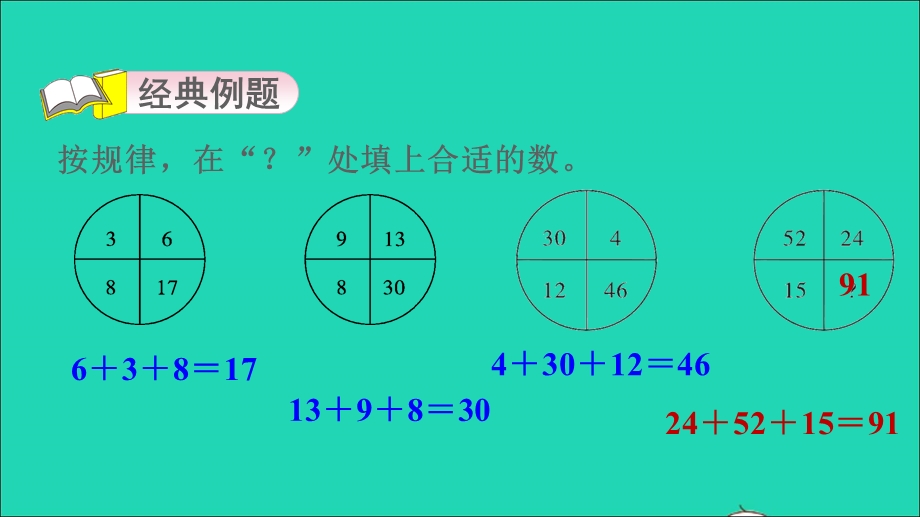 2022一年级数学下册 第8单元 探索乐园第4招 稍复杂的图形填数规律课件 冀教版.ppt_第3页