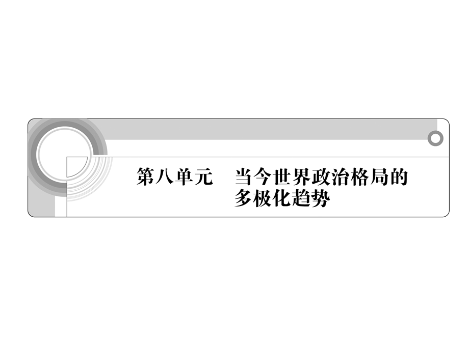 2012学案与评测历史人教版 必修1第八单元 当今世界政治格局的多极化趋势（课件）.ppt_第1页