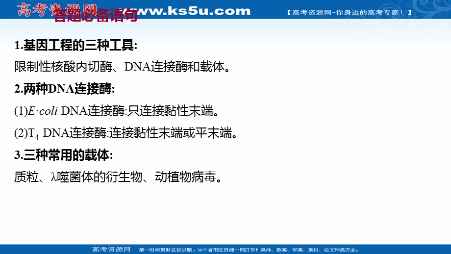 2021-2022学年人教版生物选修3课件：模块提升课 第1课 基因工程 .ppt_第2页