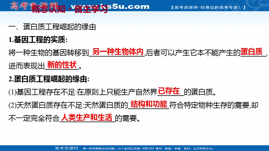 2021-2022学年人教版生物选修3课件：专题1 1-4蛋白质工程的崛起 .ppt_第3页