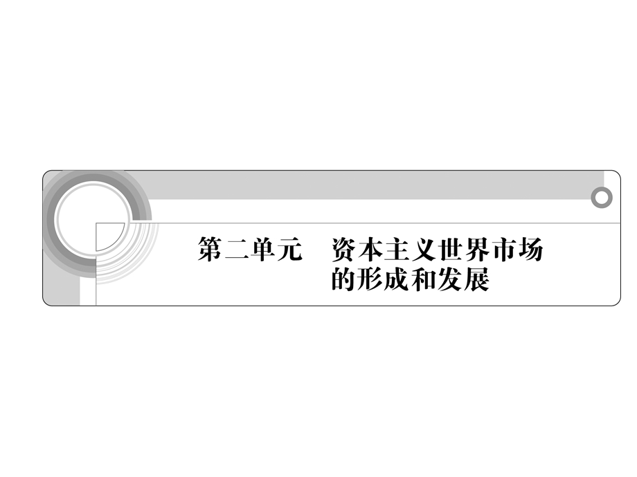 2012学案与评测历史人教版 必修2第二单元 资本主义世界市场的形成和发展（课件）.ppt_第1页