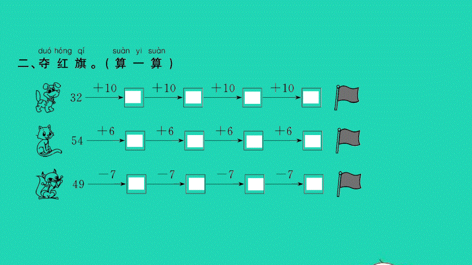 2022一年级数学下册 第七单元 期末复习第2课时 20以内的退位减法习题课件 苏教版.pptx_第3页