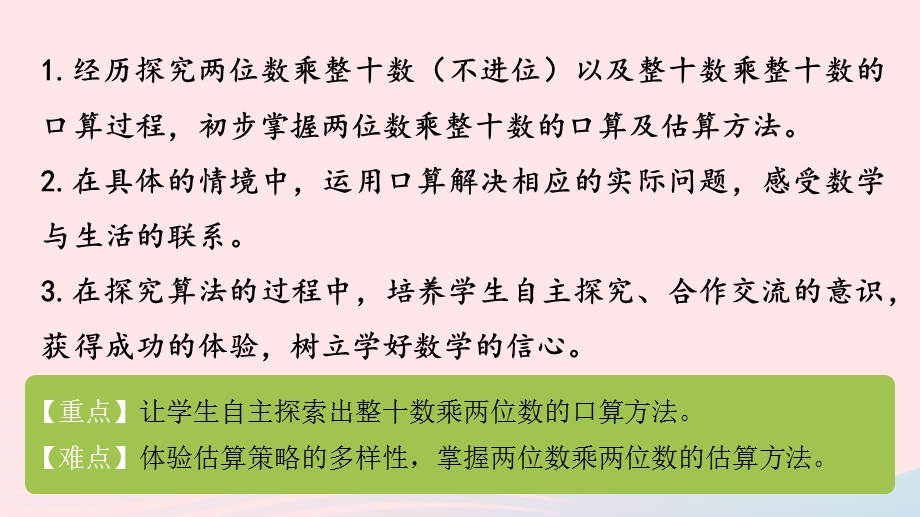 2023三年级数学下册 一 两位数乘两位数第1课时 两位数乘两位数的口算、估算课件 苏教版.pptx_第2页