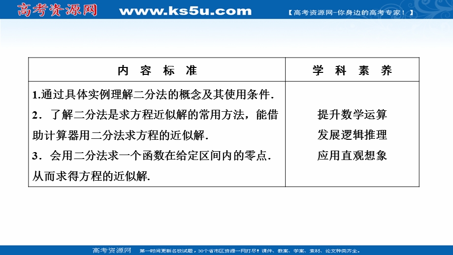 2020-2021学年人教A数学必修1课件：3-1-2　用二分法求方程的近似解 .ppt_第2页