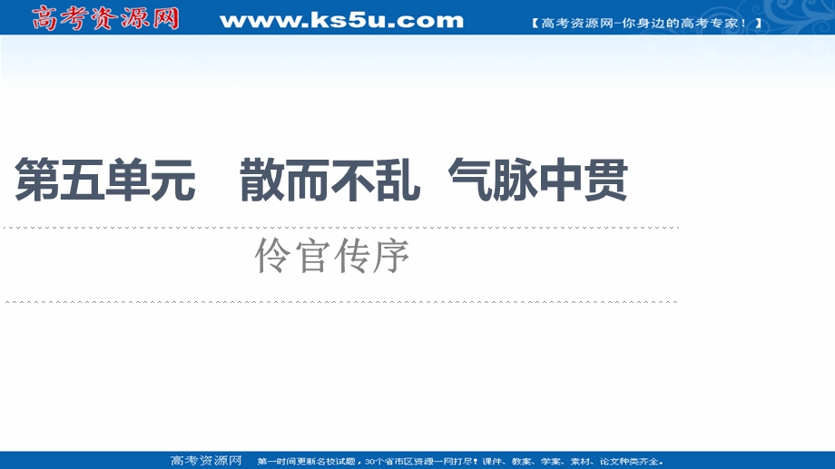 2021-2022学年人教版语文选修《中国古代散文欣赏》课件：第5单元 伶官传序 .ppt_第1页