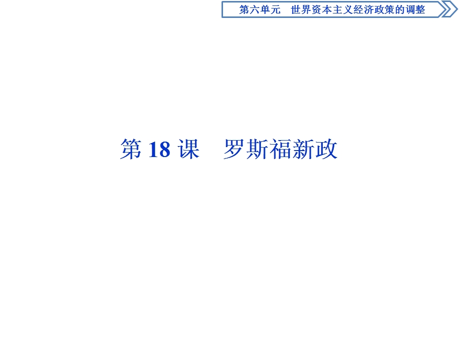 2019-2020学年人教版历史必修二江苏专用课件：第18课　罗斯福新政 .ppt_第1页