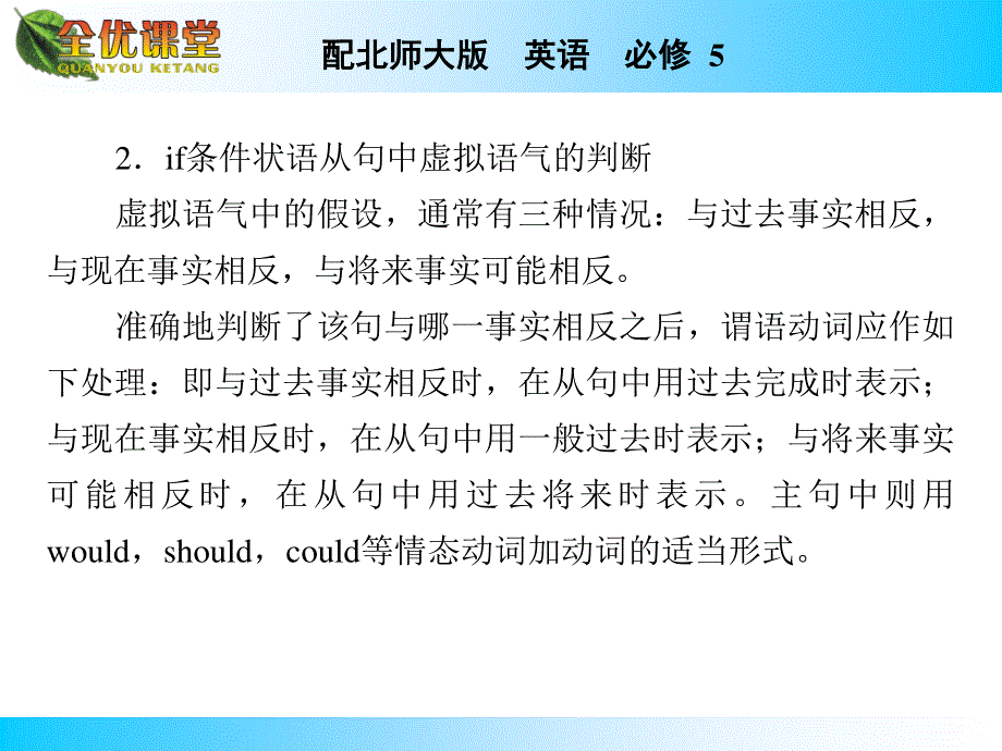 2014年秋《全优课堂》高中英语（北师大版必修五）同步课件：UNIT 15　LEARNINGPERIOD 3.ppt_第3页