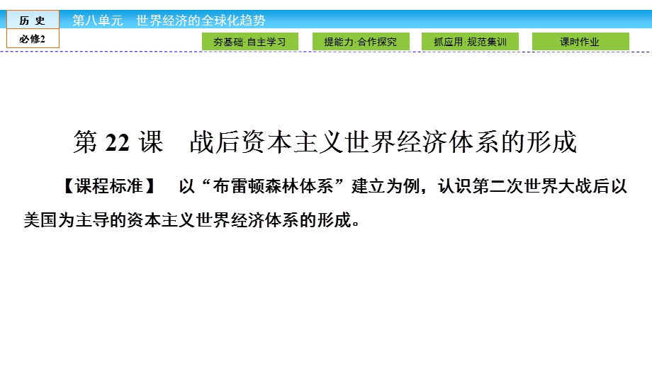 2019-2020学年人教版历史必修二培优学案课件：第8单元 世界经济的全球化趋势8-22 .ppt_第2页