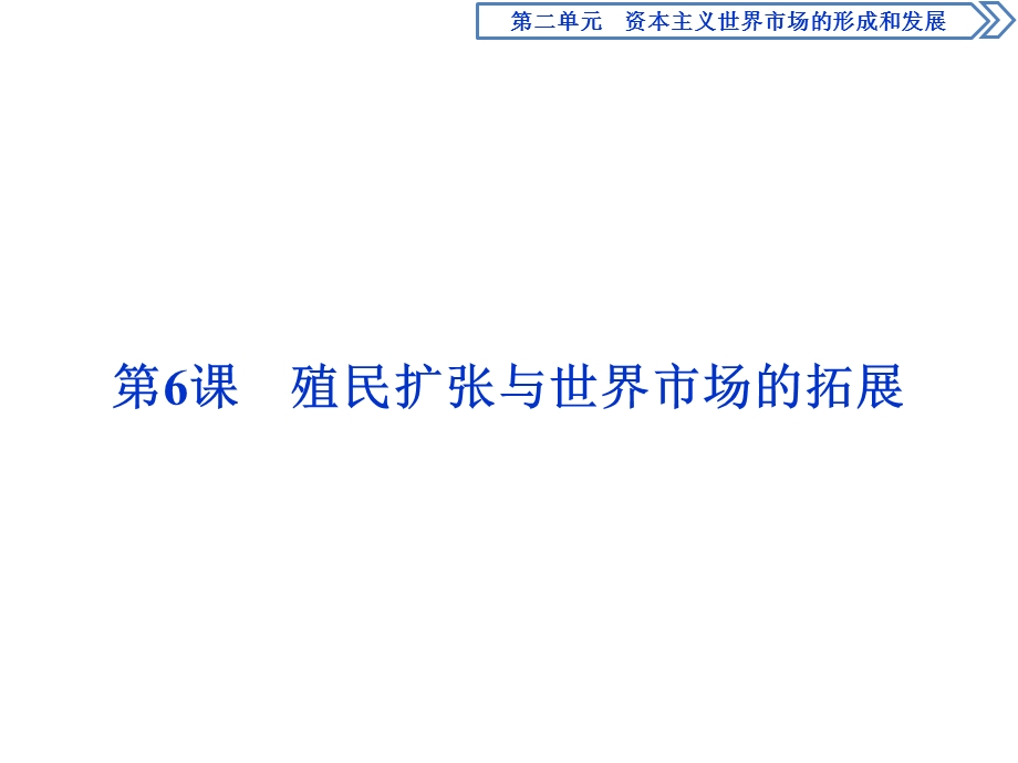 2019-2020学年人教版历史必修二江苏专用课件：第6课　殖民扩张与世界市场的拓展 .ppt_第1页