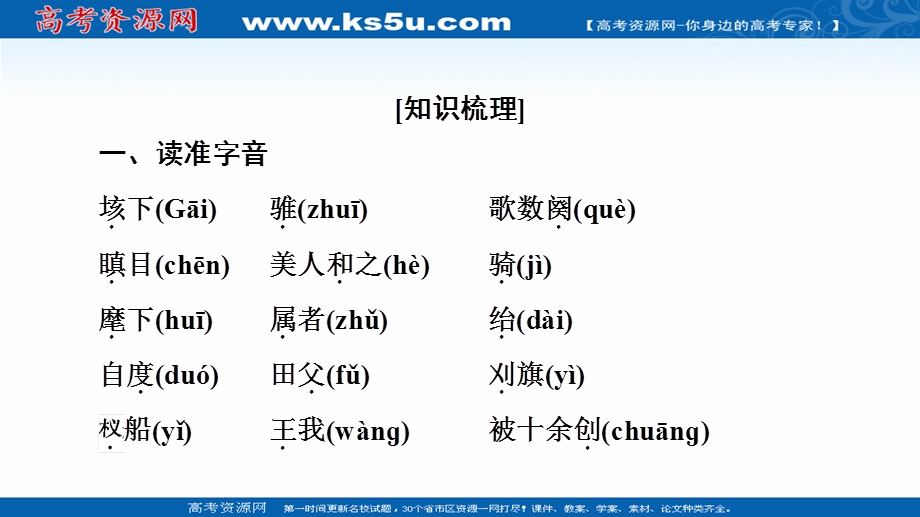 2021-2022学年人教版语文选修《中国古代散文欣赏》课件：第4单元 项羽之死 .ppt_第3页