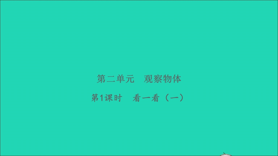 2022一年级数学下册 第二单元 观察物体第1课时 看一看（一）习题课件 北师大版.ppt_第1页