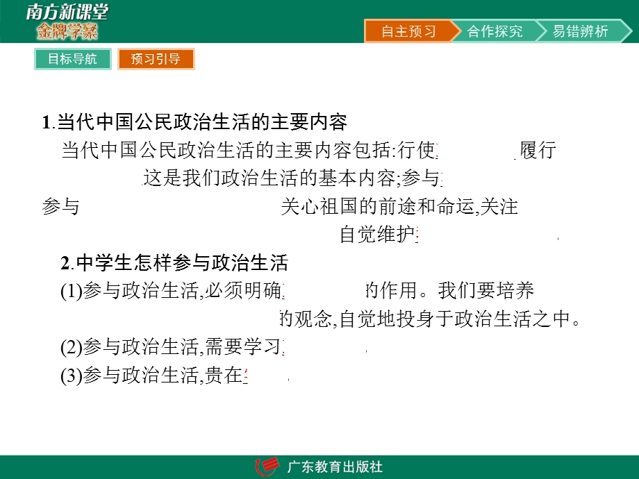 2017春人教版高中政治必修二课件：第1单元 公民的政治生活1.pptx_第3页