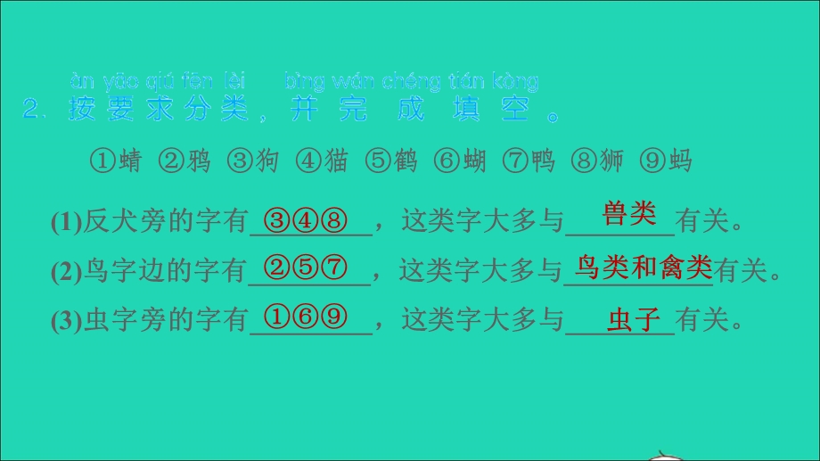 2022一年级语文下册 第8单元 语文园地八习题课件 新人教版.ppt_第3页