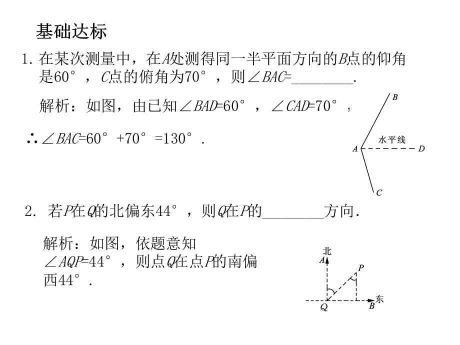 2012学案与评测理数苏教版：第4单元 第八节正弦定理余弦定理的应用（课件）.ppt_第3页