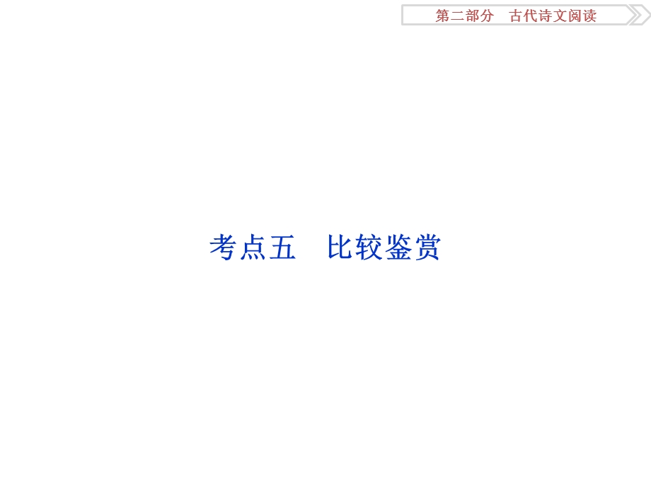 2017优化方案高考总复习·语文（人教版）课件：第二部分 古代诗文阅读 专题二考点五 .ppt_第1页