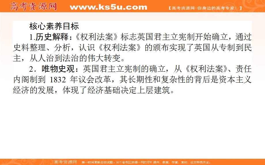 2021-2022学年人民版历史必修1课件：7-1 英国代议制的确立和完善 .ppt_第3页