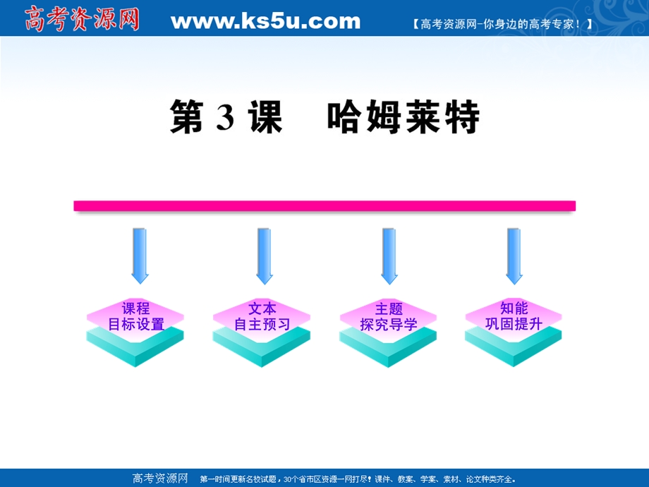 2013学年高二语文同步精讲课件：1.3《哈姆莱特 》（新人教版必修4）.ppt_第1页