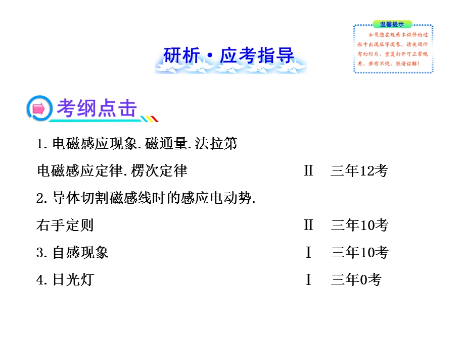 2014年高中物理广西专用一轮复习课件：12电磁感应.ppt_第2页