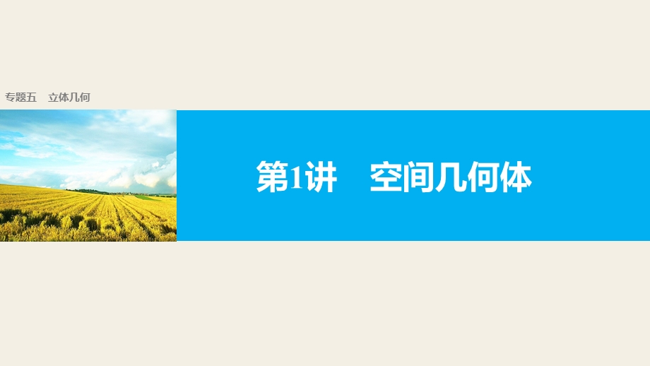 2017版高考数学（文江苏专用）大二轮总复习与增分策略配套课件：专题五　立体几何 第1讲 .pptx_第1页