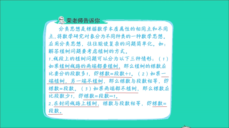 2021三年级数学上册 第1单元 混合运算第12招 用分类思想解决植树问题课件 北师大版.ppt_第2页