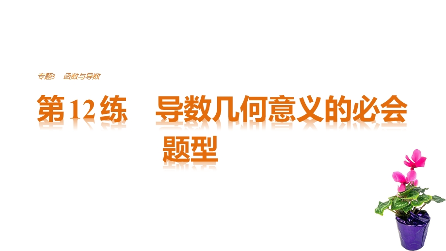 2017版高考数学江苏（理）考前三个月配套课件 专题3 函数与导数 第12练 .pptx_第1页