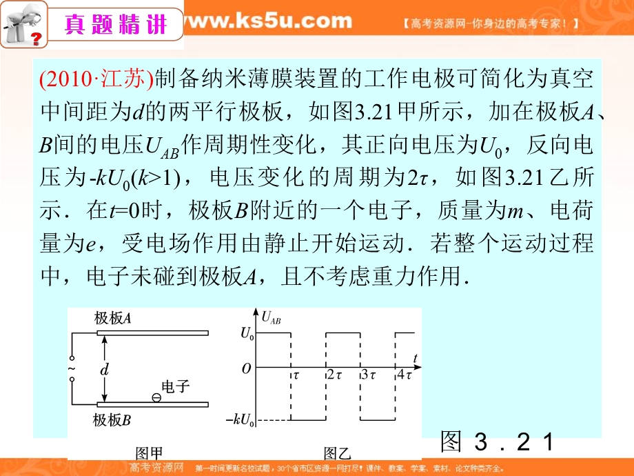 2012学海导航高考物理二轮总复习专题导练（江苏专版）课件：专题3 第2课时 匀变速直线运动在电磁学中的应用.ppt_第2页