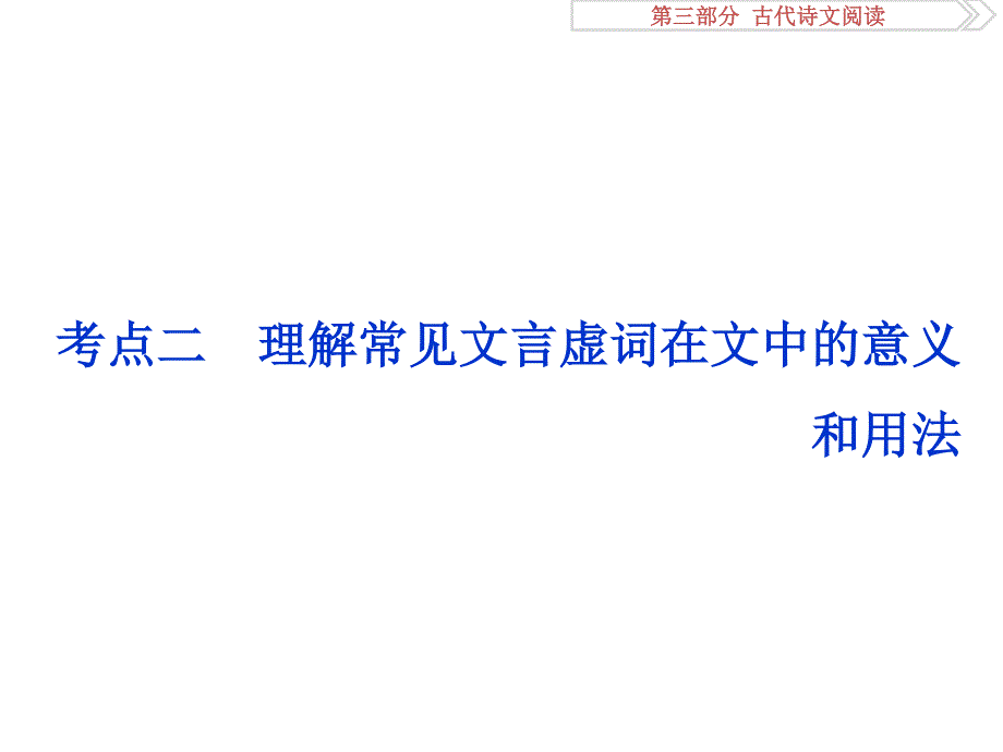 2017优化方案高考总复习·语文（山东专用）课件：第三部分 古代诗文阅读 专题一考点二 .ppt_第1页