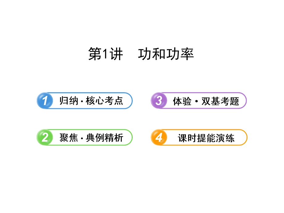 2014年高中物理广西专用一轮复习课件：5.1功和功率.ppt_第1页