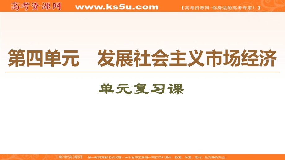 2019-2020学年人教版政治必修一课件：第4单元 单元复习课 .ppt_第1页