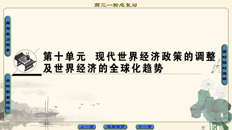 2018届高三历史一轮复习（江苏专用）课件 第10单元 第20讲　现代世界资本主义经济政策的调整 .ppt_第1页