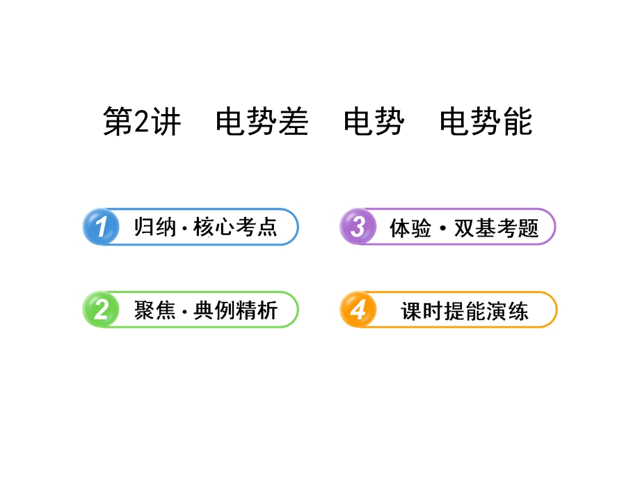 2014年高中物理广西专用一轮复习课件：9.2电势差　电势　电势能.ppt_第1页