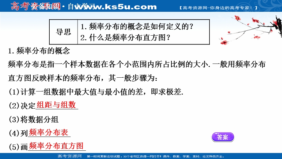 2021-2022学年数学人教A必修3课件：2-2-1 用样本的频率分布估计总体分布 .ppt_第3页