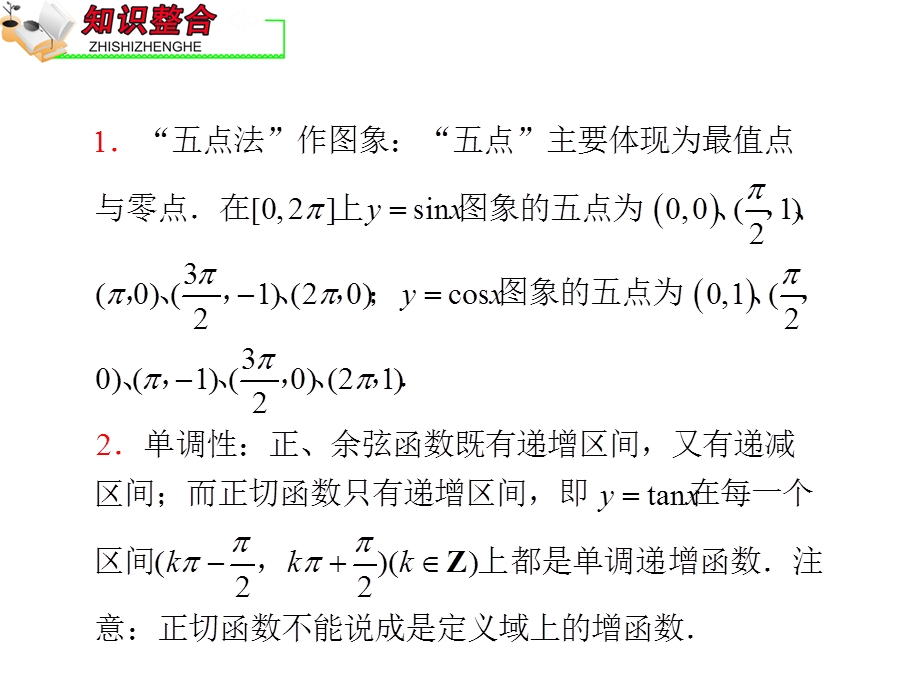 2012届全国版学海导航高中总复习（第2轮）文科数学课件：专题2 第2课时 三角函数的图象和性质.ppt_第2页