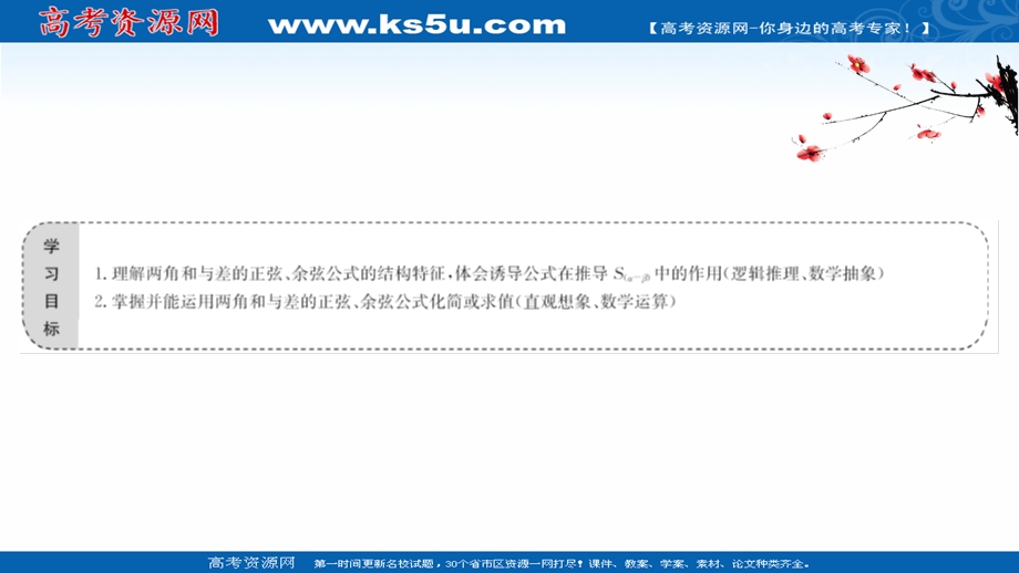 2021-2022学年数学人教A必修4课件：3-1-2 两角和与差的正弦、余弦、正切公式（一） .ppt_第2页