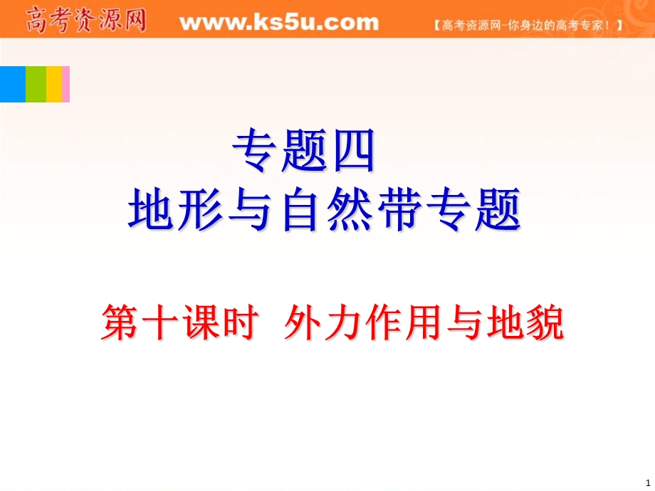 2012届全国版学海导航高中总复习（第2轮）地理课件：专题4第10课时 外力作用与地貌.ppt_第1页