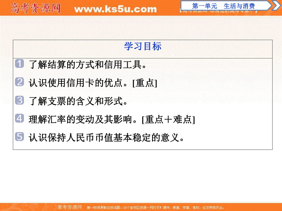 2019-2020学年人教版政治必修一课件：第一单元 第一课　第二框　信用卡、支票和外汇 .ppt_第3页