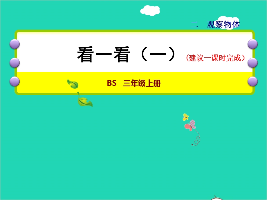 2021三年级数学上册 第2单元 观察物体第1课时 看一看(一)授课课件 北师大版.ppt_第1页