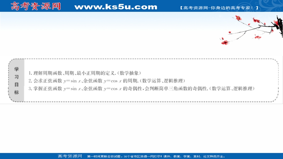 2021-2022学年数学人教A必修4课件：1-4-2 正弦函数、余弦函数的性质（一） .ppt_第2页