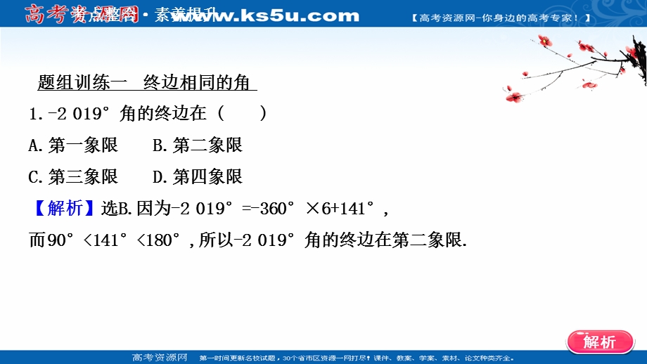 2021-2022学年数学人教A必修4课件：阶段提升课 第一课 任意角的三角函数及诱导公式 .ppt_第3页