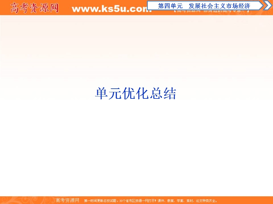 2019-2020学年人教版政治必修一课件：第四单元 单元优化总结 .ppt_第1页