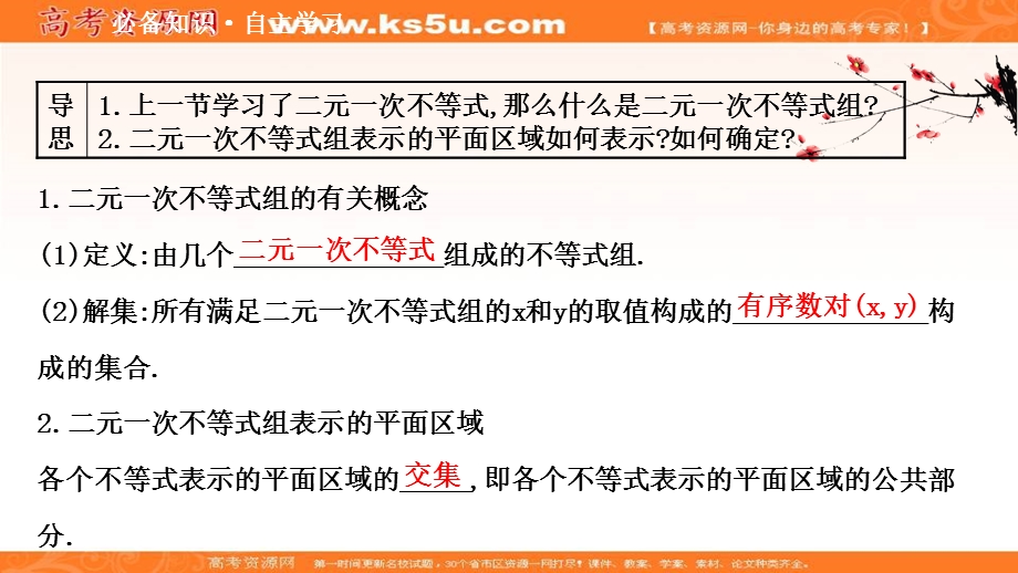 2021-2022学年数学人教A必修五课件：3-3-1-2 二元一次不等式组表示的平面区域 .ppt_第3页