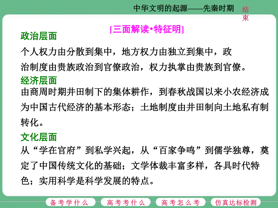 2018届高三历史（人教版通史版）一轮复习（课件）第一板块 第五单元中国近代化的起步—晚清时期（1840-1911年） 第1讲 先秦时期的政治与经济 .ppt_第3页